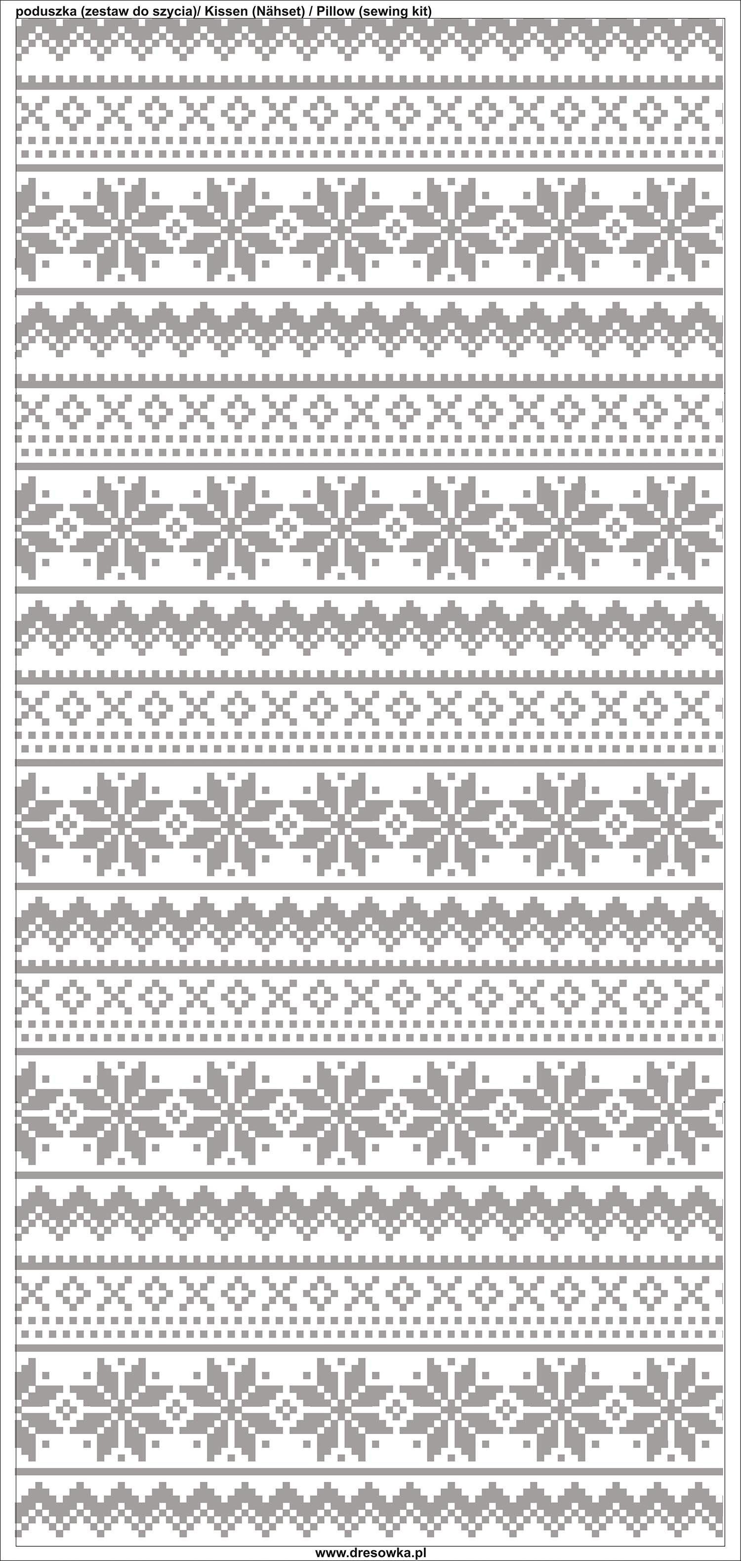 PILLOW 45X45 - ALPINE FLOWERS / grey stripes - sewing set