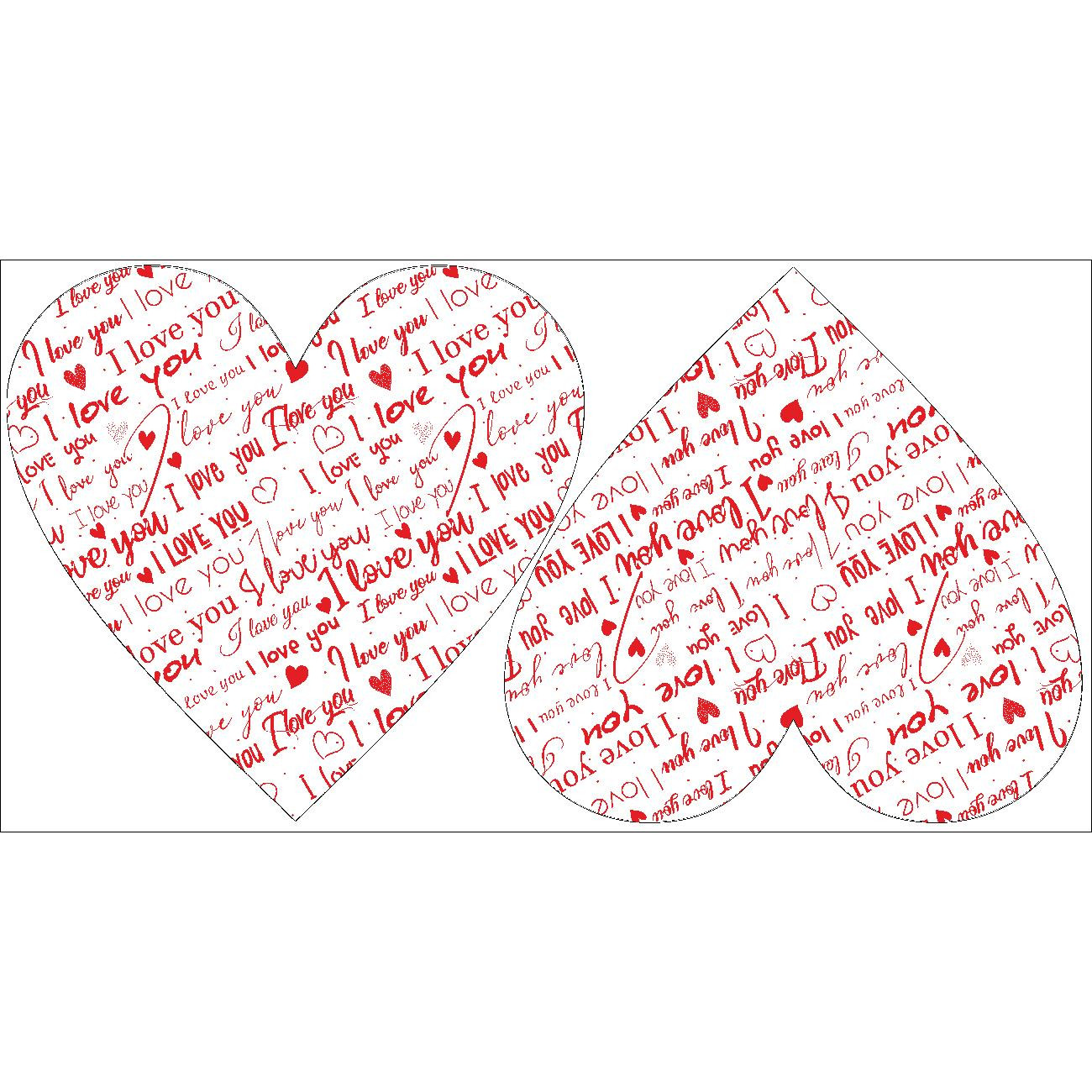 DECORATIVE PILLOW HEART -  I LOVE YOU