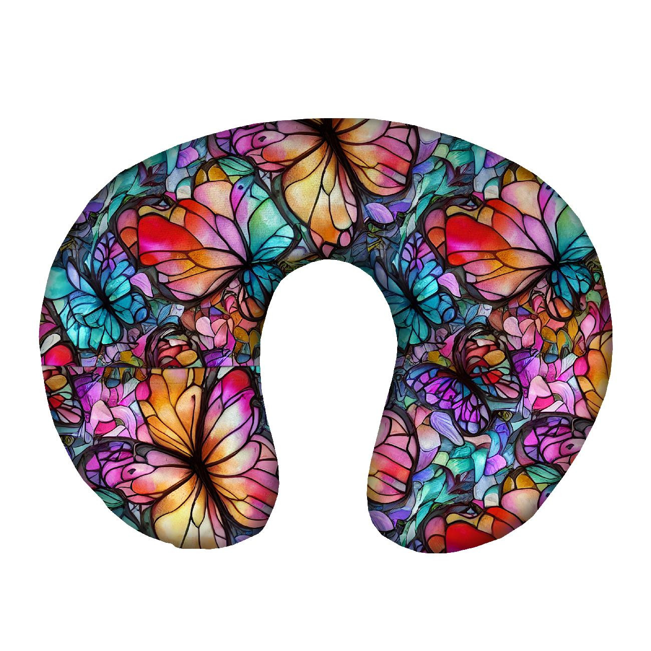 NECK PILLOW - BUTTERFLIES / STAINED GLASS - sewing set