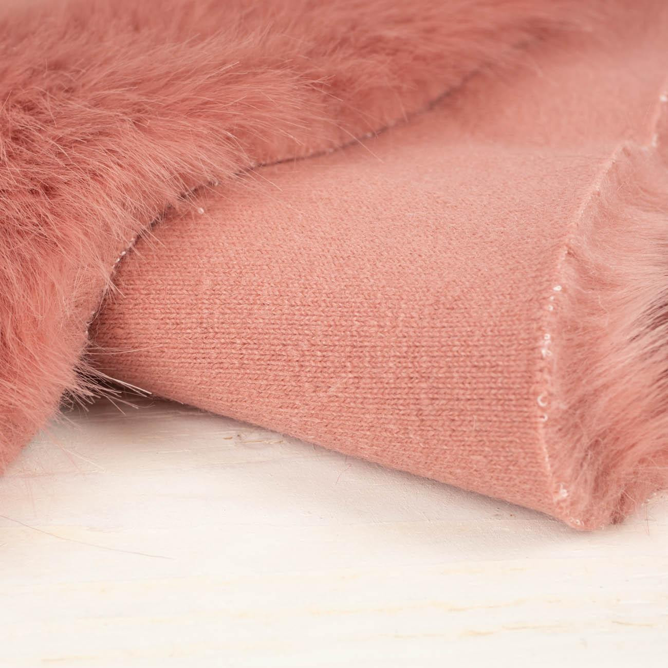 Pink - Faux fur trim 15cm x 95cm