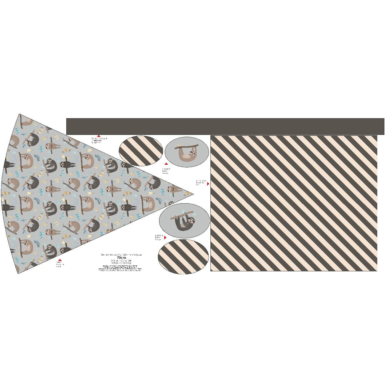 First Grade Candy Cone - SLOTHS / butterflies (SLOTHS) / grey - sewing set