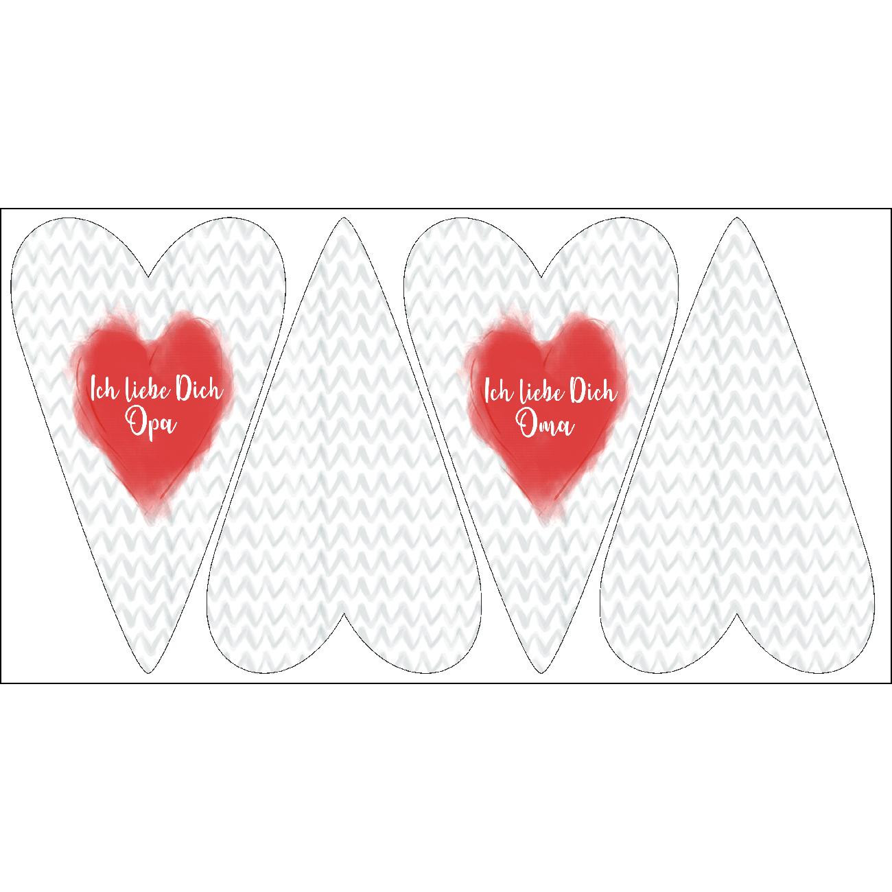 DECORATIVE HEARTS - ZIGZAG Pat. 2 DE