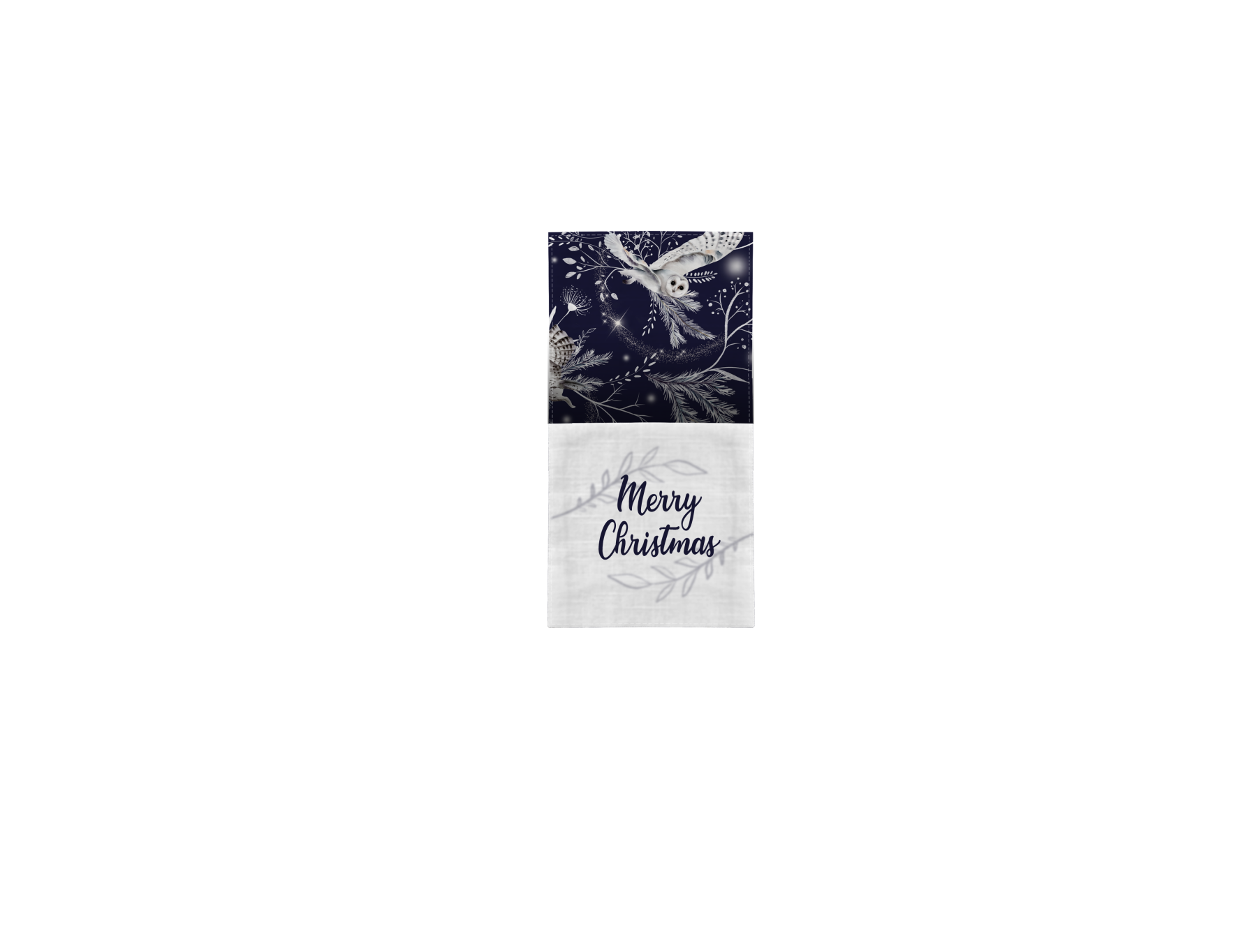NAPKINS AND RUNNER - WINTER OWLS / dark blue (WINTER IN PARK) - sewing set