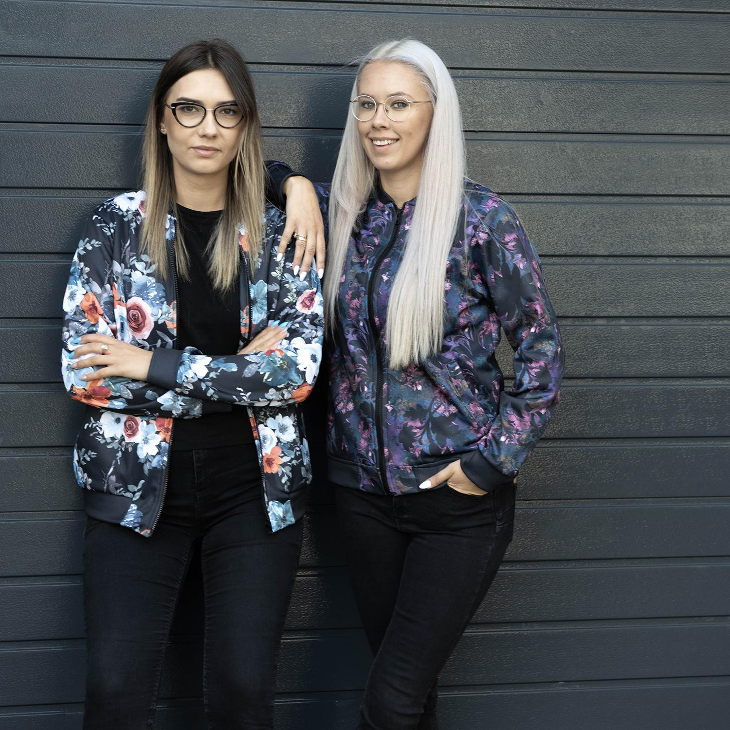 WOMEN’S BOMBER JACKET (KAMA) - ANIMALS CRACKED pat.3 (elephant) - sewing set