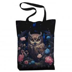SHOPPER BAG - GOTHIC OWL - Waterproof woven fabric - sewing set
