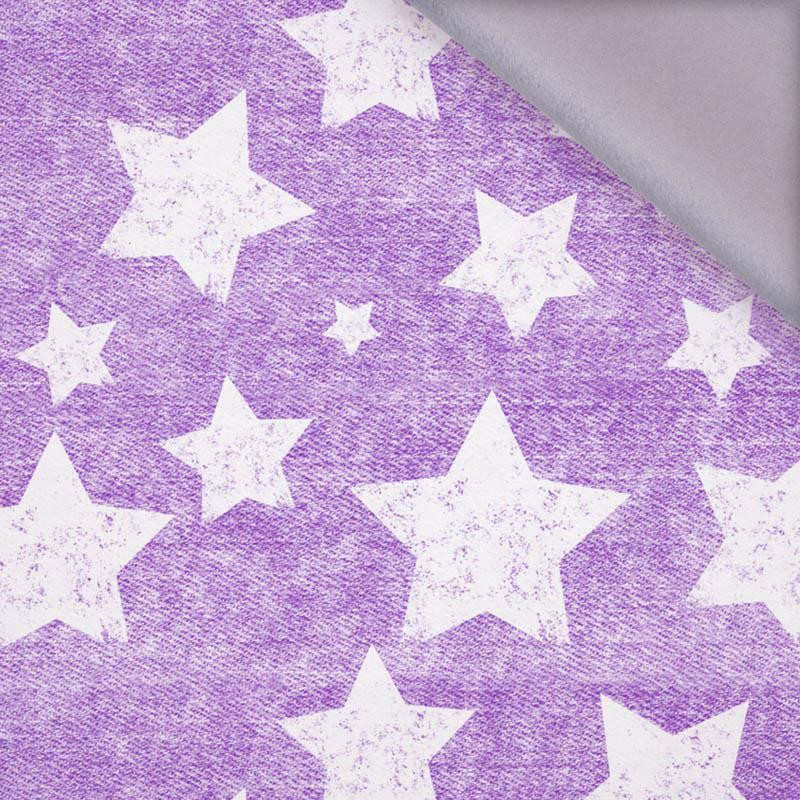 WHITE STARS / vinage look jeans (purple) - softshell