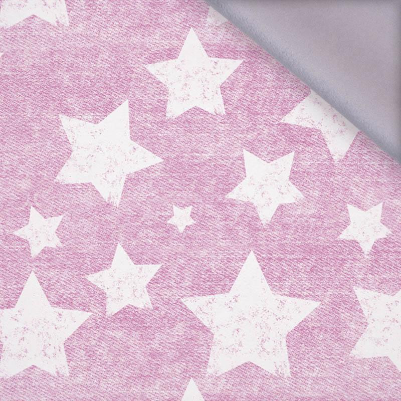 WHITE STARS / vinage look jeans (rose quartz) - softshell