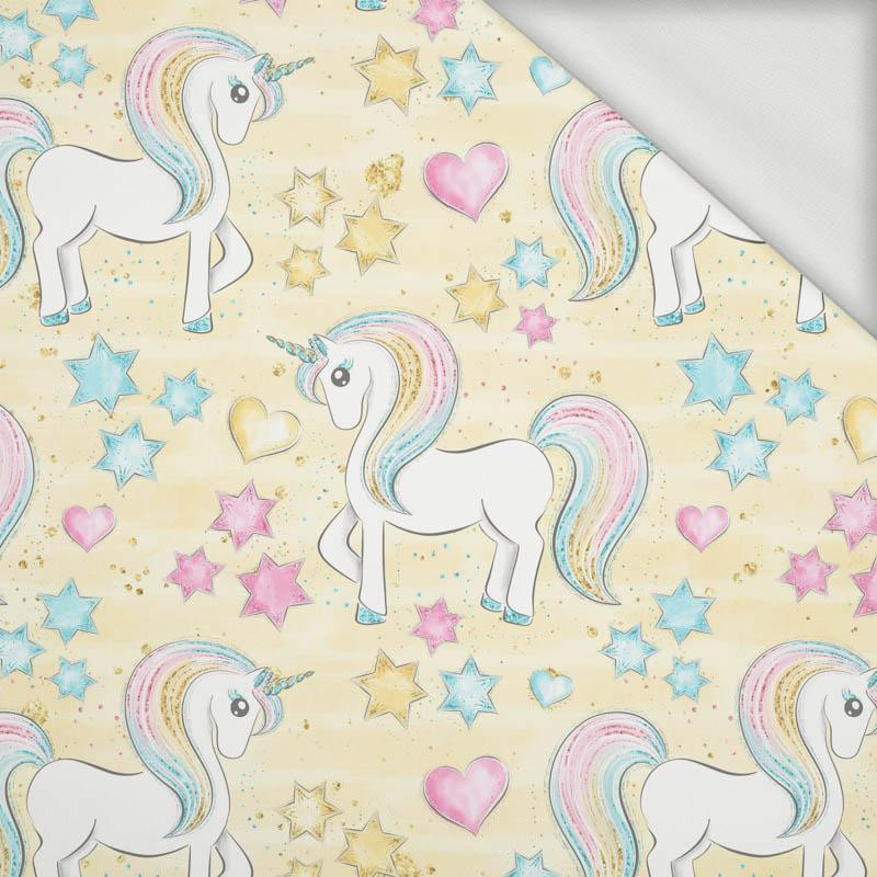 UNICORNS AND STARS (WONDERLAND) - looped knit fabric