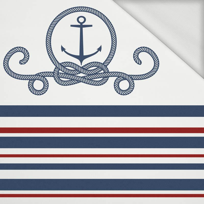 ANCHOR / stripes (marine) - panel looped knit 