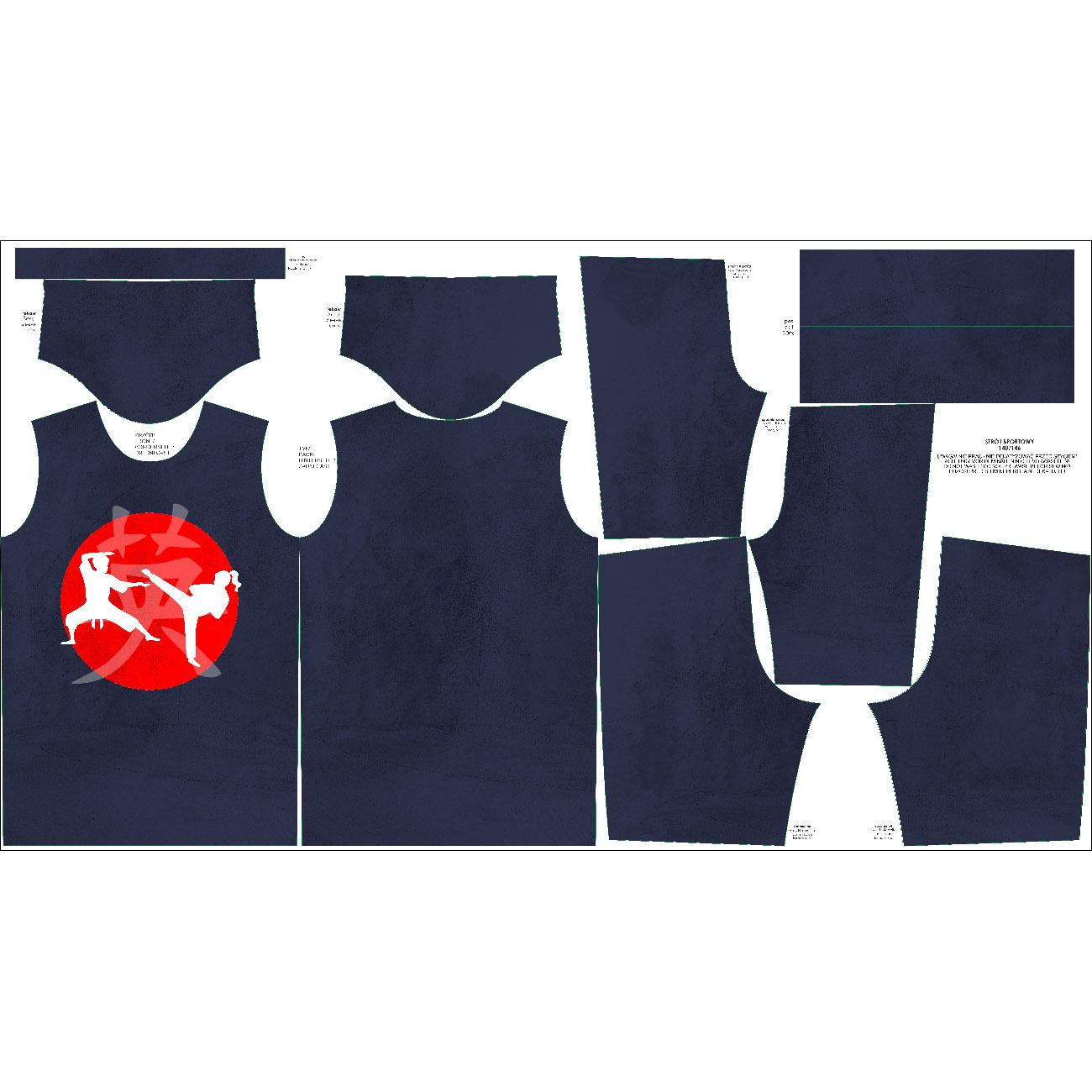 Children's sport outfit "PELE" - KARATE - sewing set 