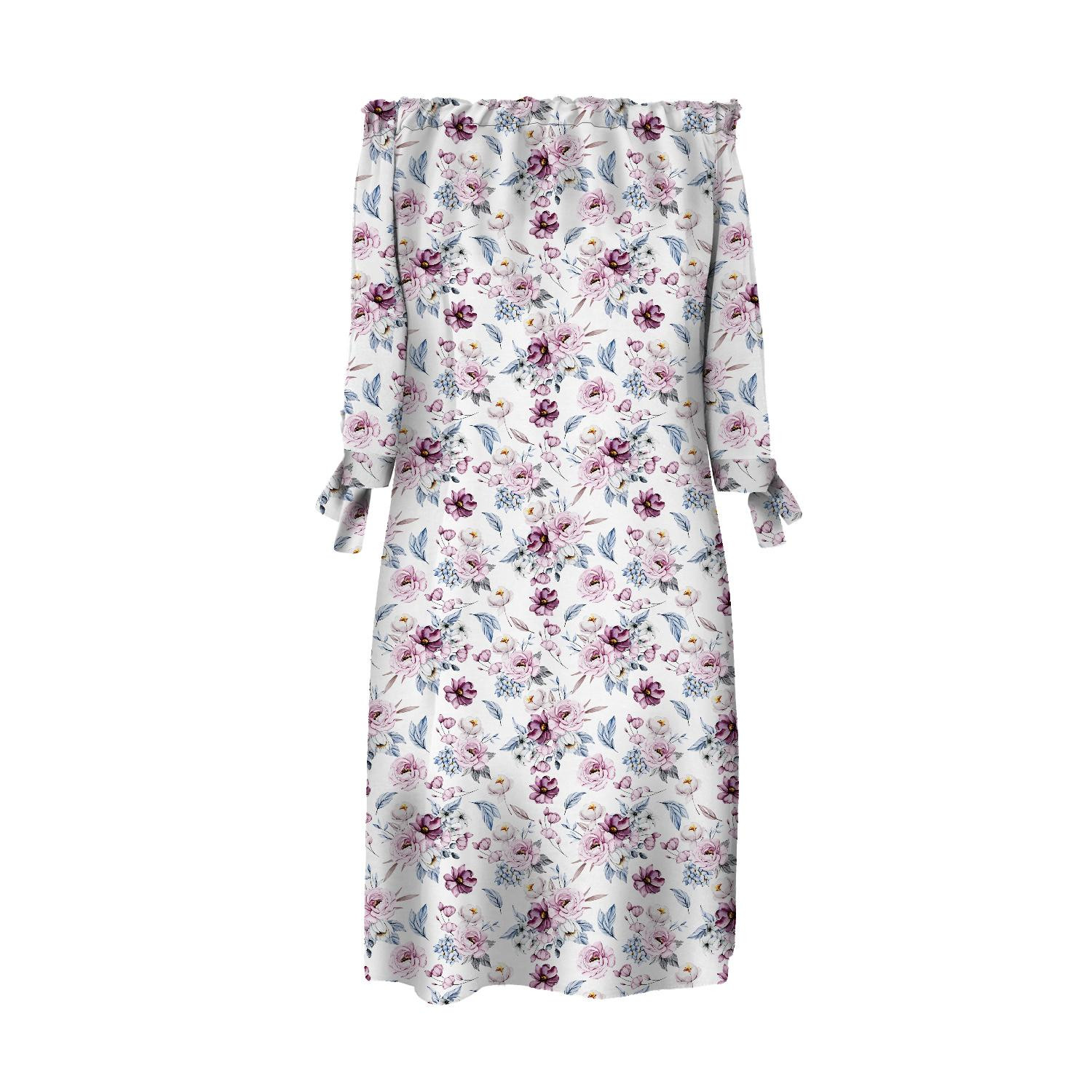 DRESS "CARMEN" - WATERCOLOR BOUQUET Pat. 2 - sewing set