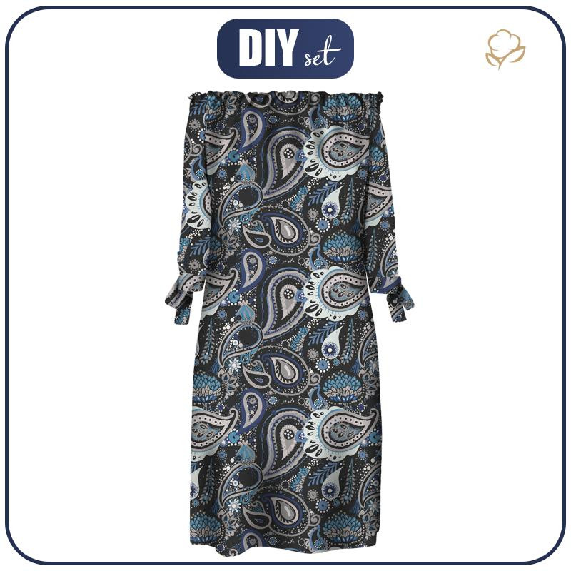 DRESS "CARMEN" - Paisley pattern no. 6 - crepe