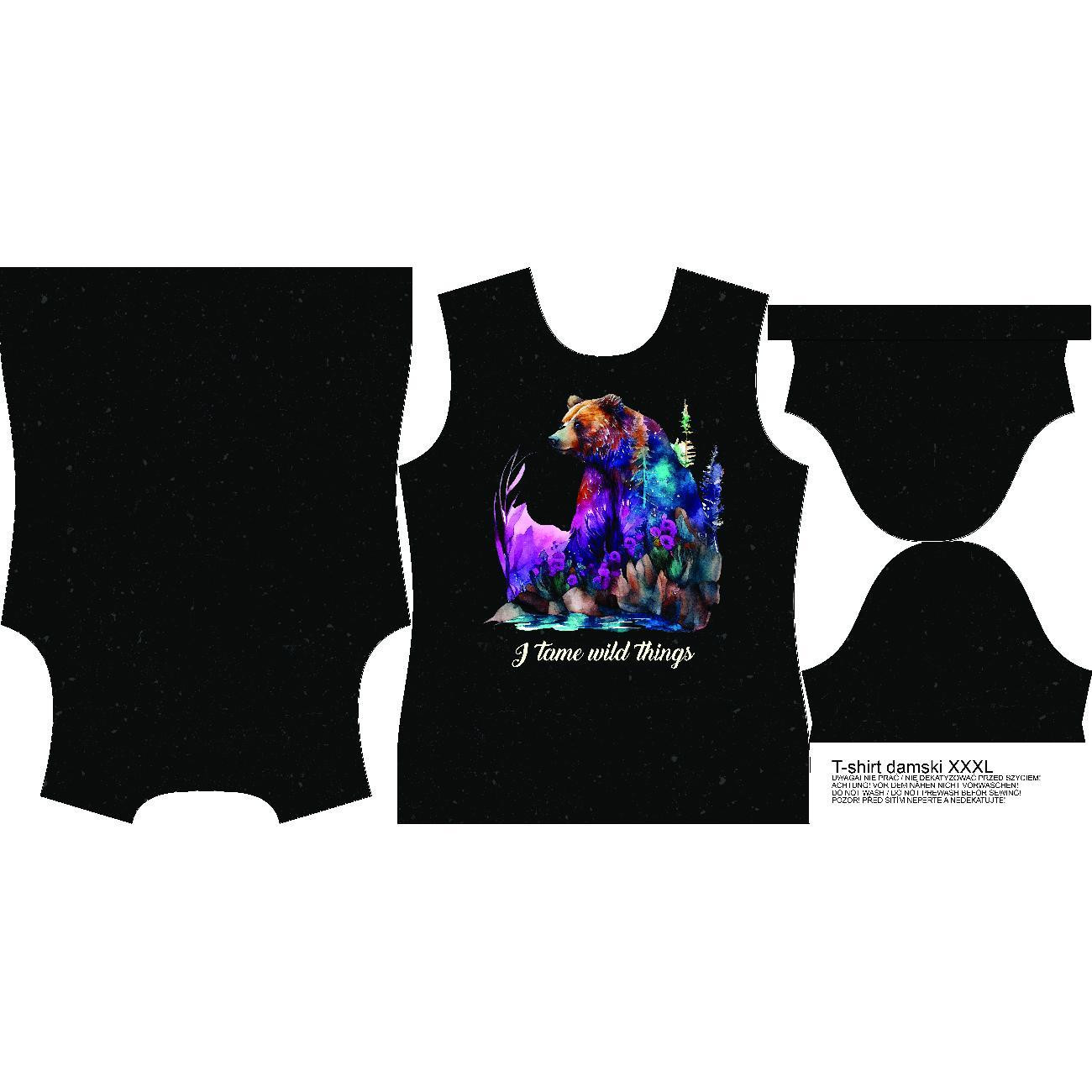 WOMEN’S T-SHIRT - BEAR ON A ROCK - sewing set XXS