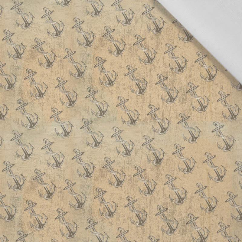 ANCHORS pat. 2 (SEA ABYSS)  - Cotton woven fabric