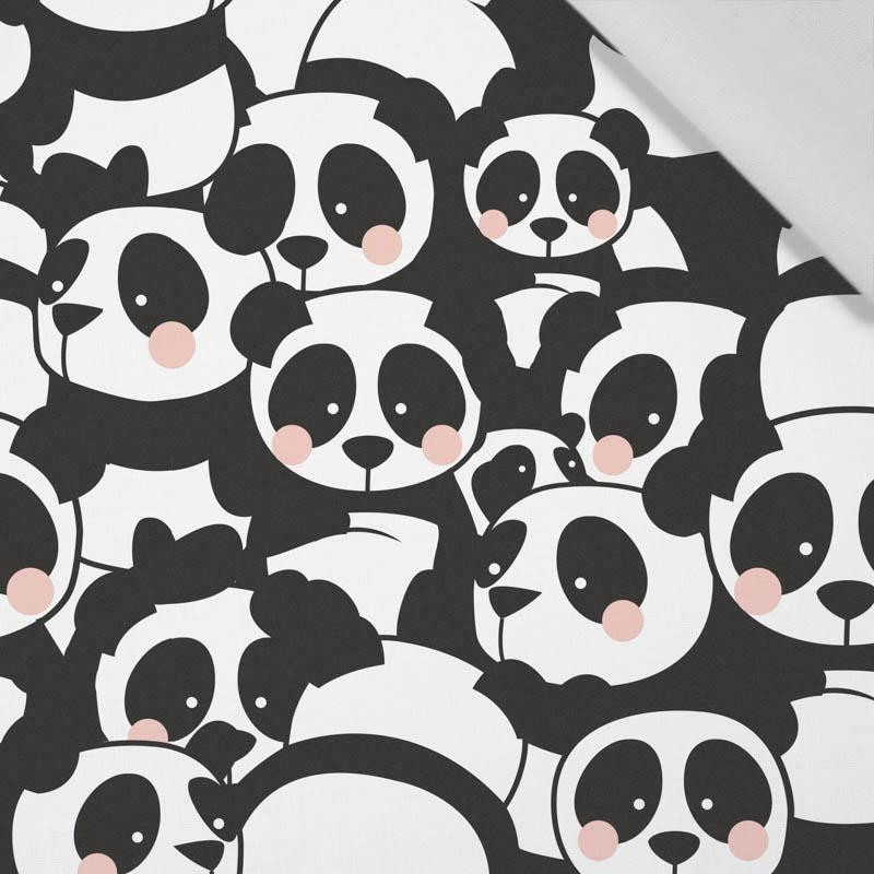 95cm PANDAS / pink - Cotton woven fabric
