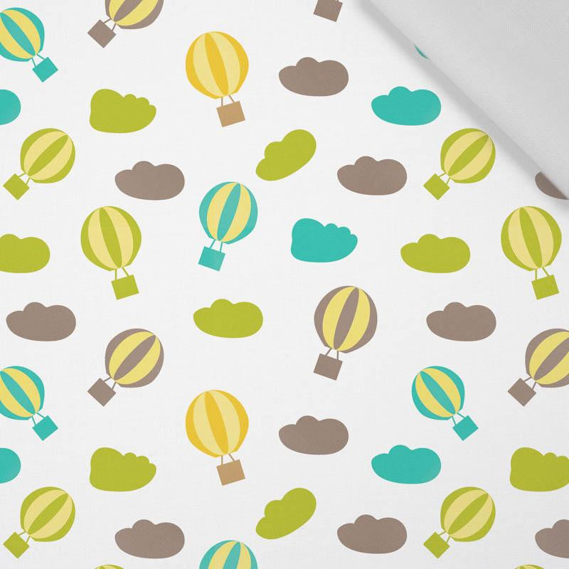 BALLOONS (PASTEL SKY) - Cotton woven fabric