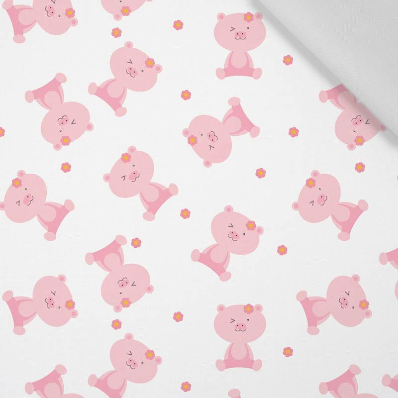 PINK PIGS (ANIMAL GARDEN) - Cotton woven fabric