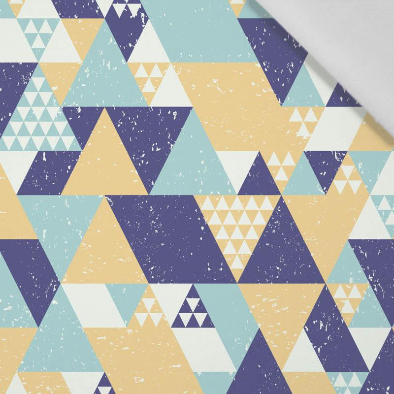 TRIANGLES / gold - Cotton woven fabric