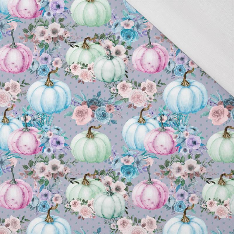 PUMPKINS AND FLOWERS pat. 1 (PUMPKIN GARDEN) - Cotton woven fabric