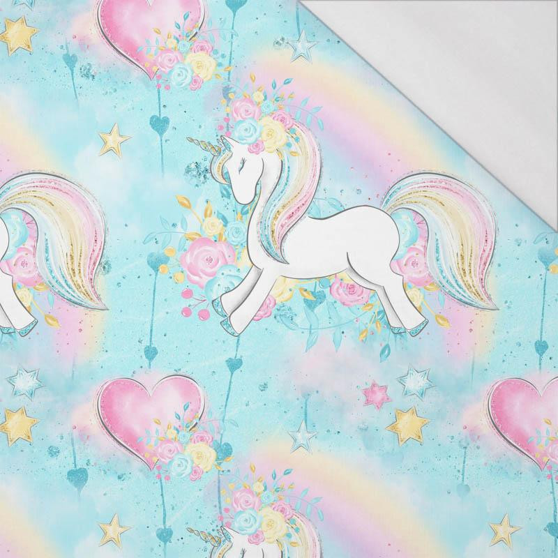 UNICORNS AND RAINBOW  pat. 1 (WONDERLAND) - single jersey with elastane 