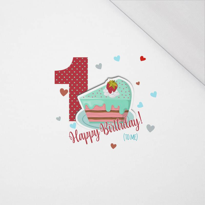 1ST BIRTHDAY / BIRTHDAY CAKE - SINGLE JERSEY PANEL 