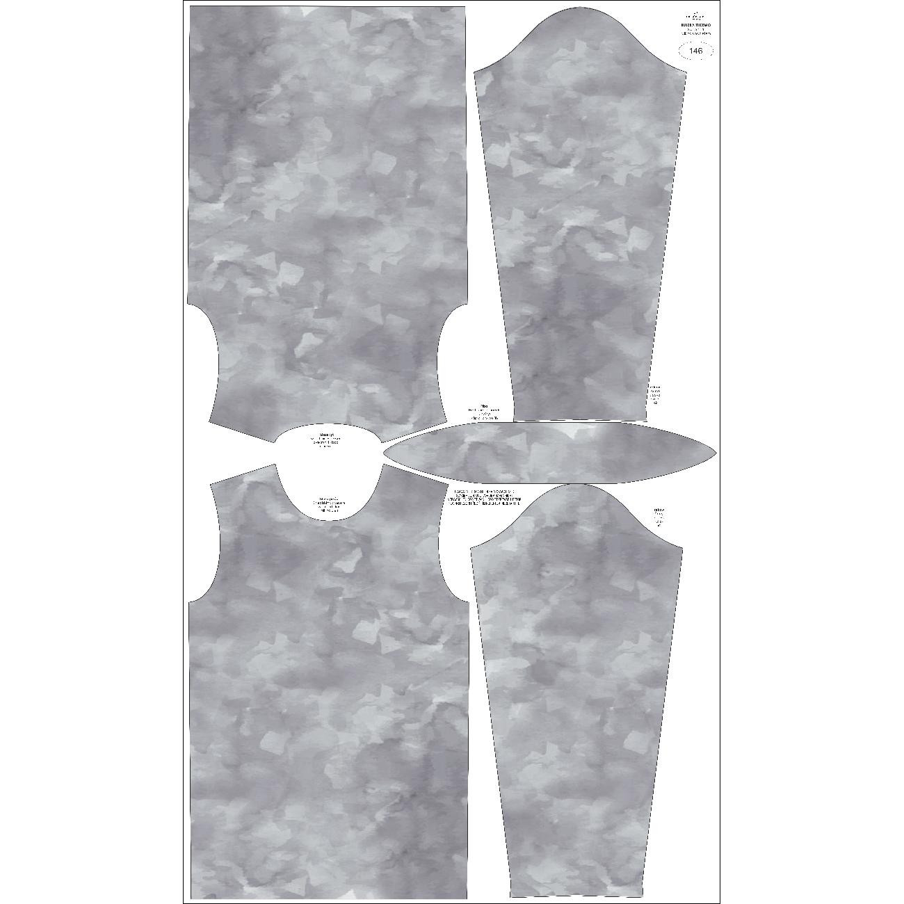 THERMO KIDS BLOUSE (BILLIE) - CAMOUFLAGE PAT. 2 / grey - sewing set
