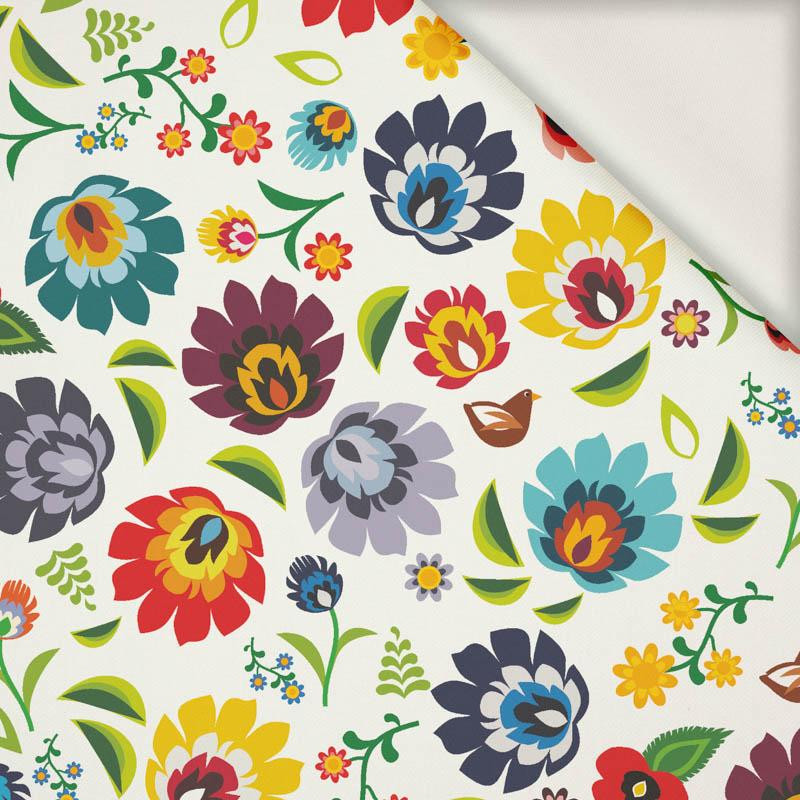 LOWICZ FOLKLORE / white - viscose woven fabric