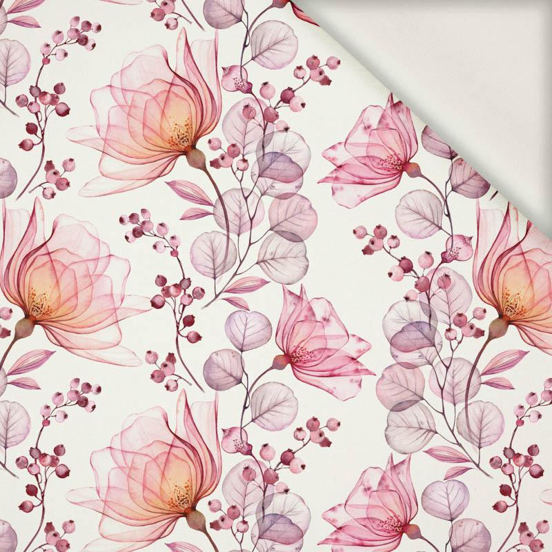 93m FLOWERS pat. 4 (pink) - viscose woven fabric