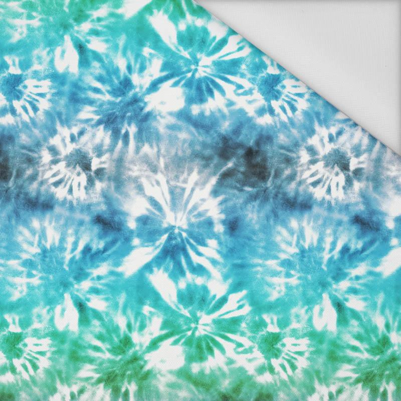 BATIK pat. 1 / blue - green - Waterproof woven fabric