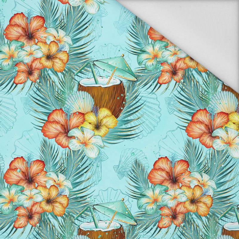 COCONUTS AND FLOWERS - Waterproof woven fabric