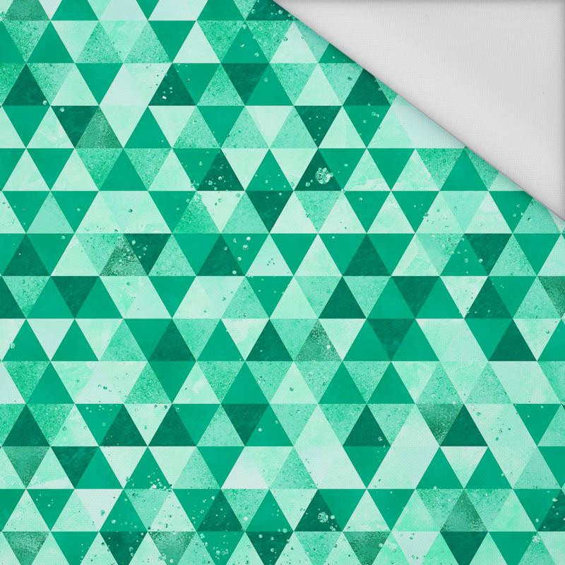 SMALL TRIANGLES / green - Waterproof woven fabric
