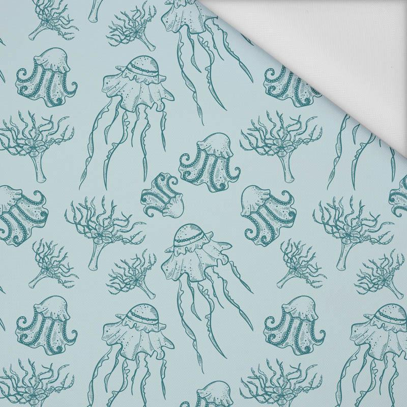 JELLYFISH AND CORALS (BLUE PLANET) - Waterproof woven fabric