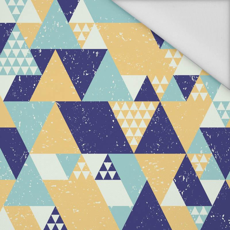 TRIANGLES / gold - Waterproof woven fabric