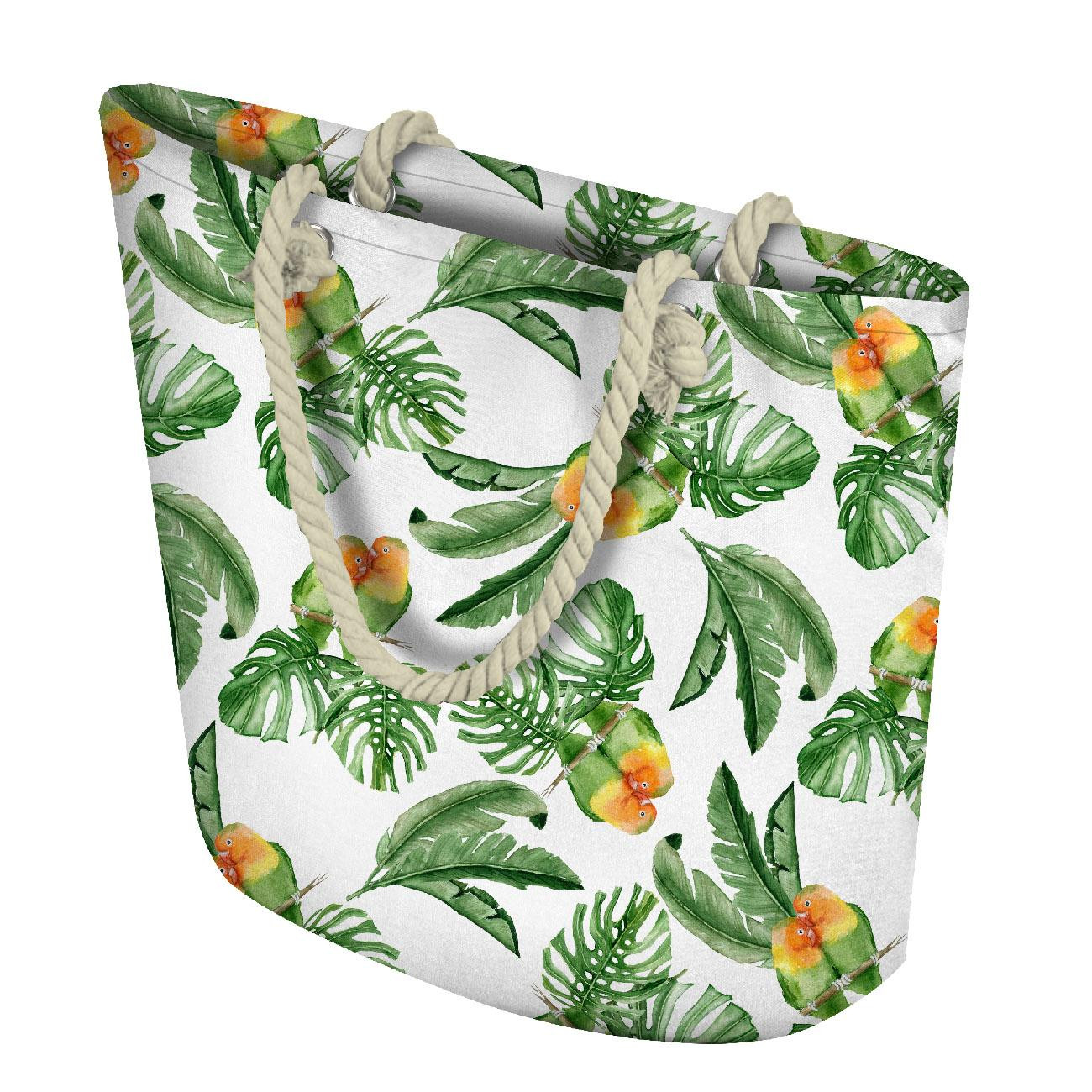 TOTE BAG - LOVEBIRDS (JUNGLE) - sewing set