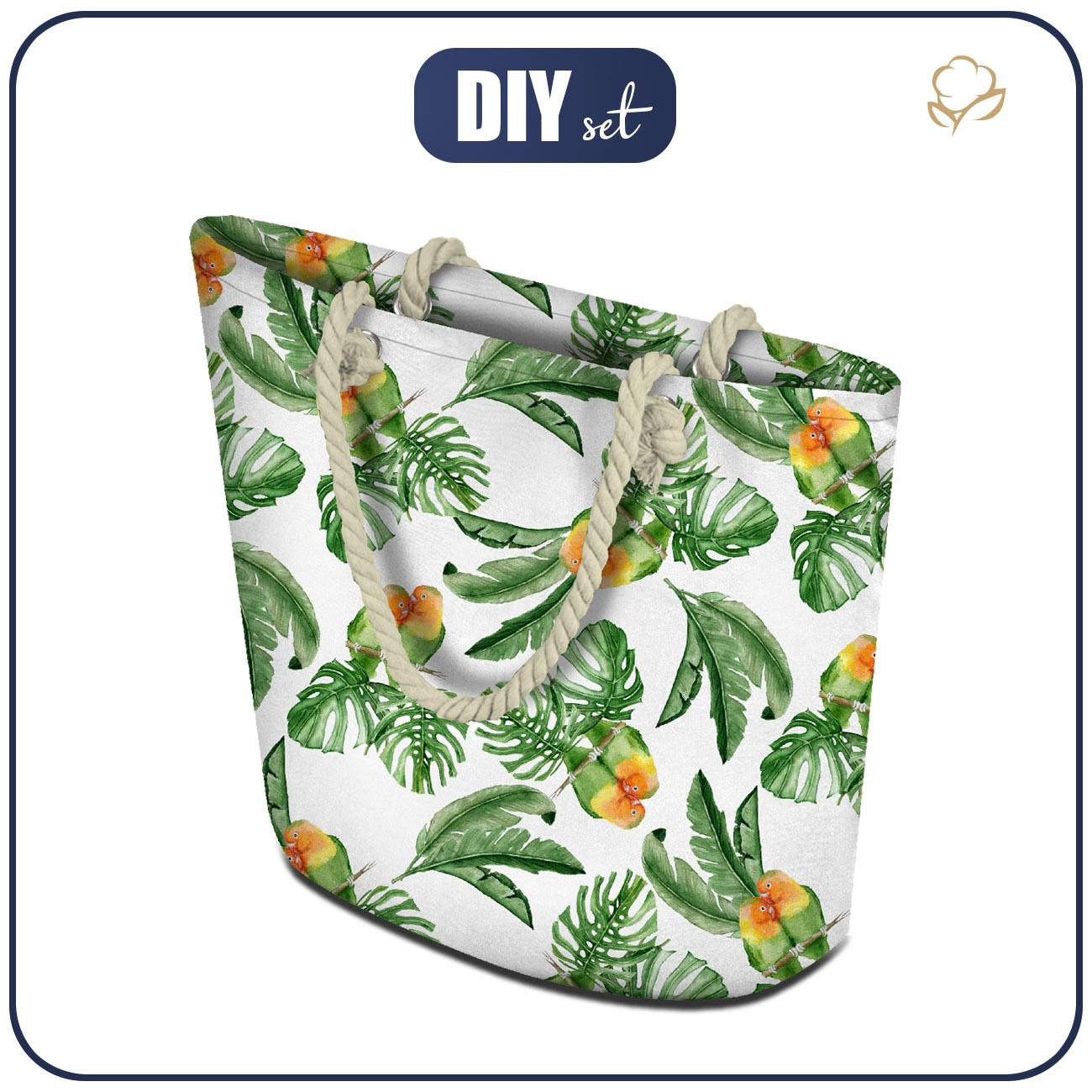 TOTE BAG - LOVEBIRDS (JUNGLE) - sewing set