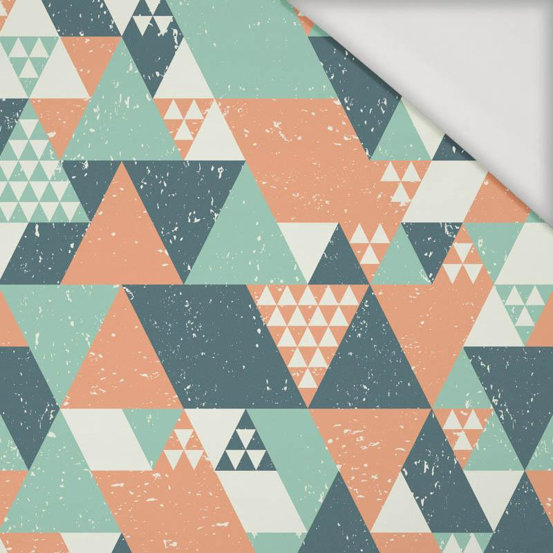 TRIANGLES / salmon pink - Viscose jersey