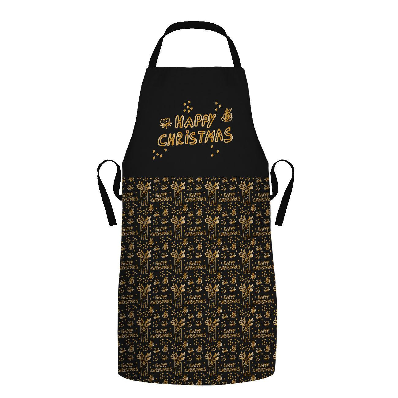 CHRISTMAS APRON - GOLD CHRISTMAS pat. 3