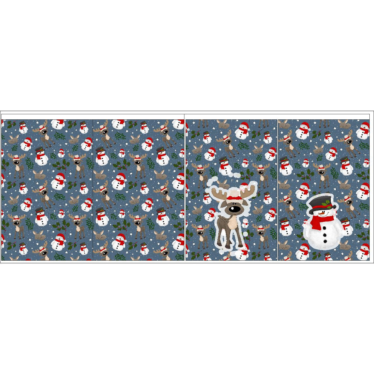 Gift pouches - SNOWMEN AND REINDEERS / jeans (WINTER SQUAD) - sewing set