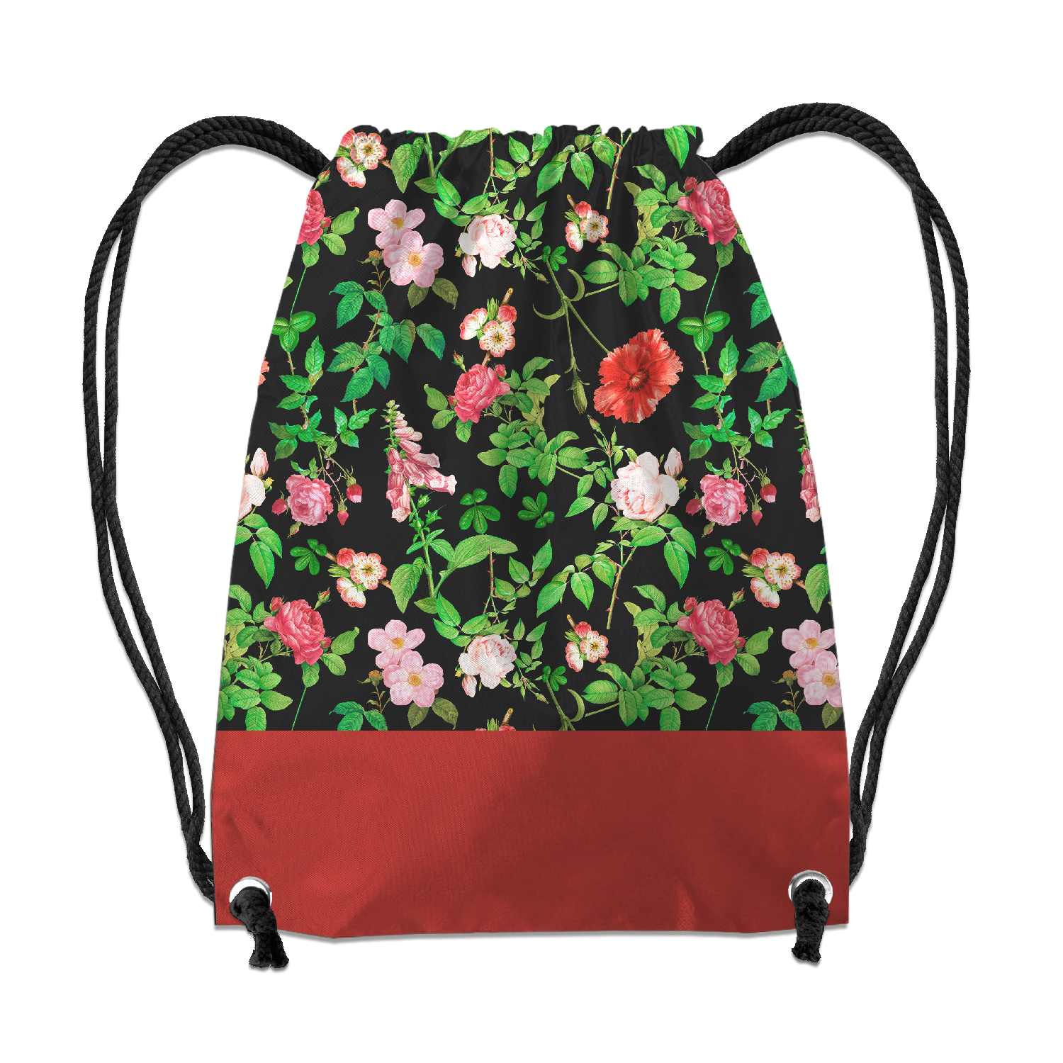 GYM BAG - ROSES AND LEAVES (PARADISE GARDEN) - sewing set