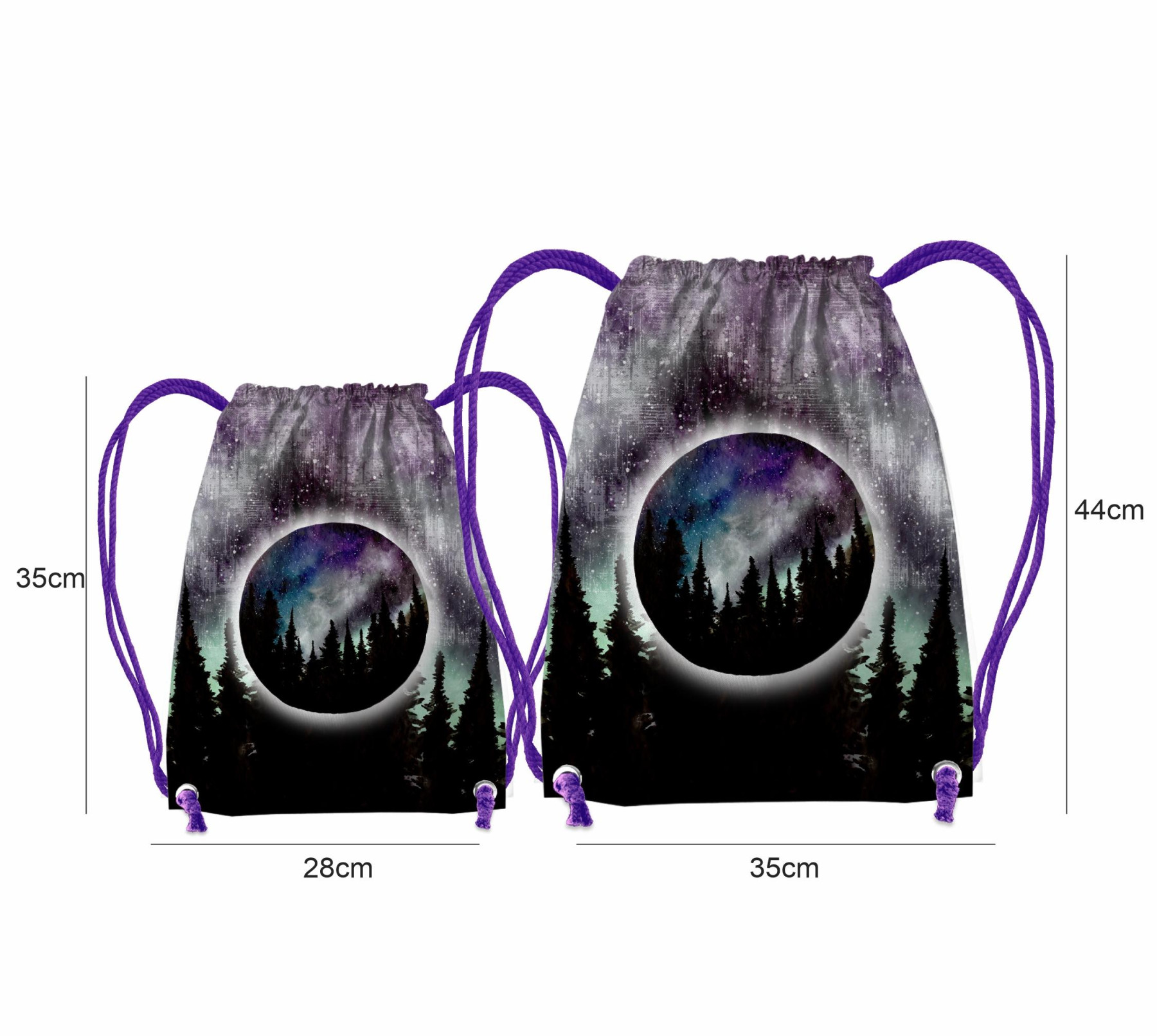 GYM BAG - THE NORTHERN LIGHTS (GALAXY) - sewing set