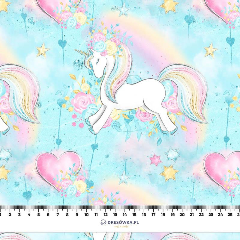 UNICORNS AND RAINBOW  pat. 1 (WONDERLAND) - single jersey with elastane 