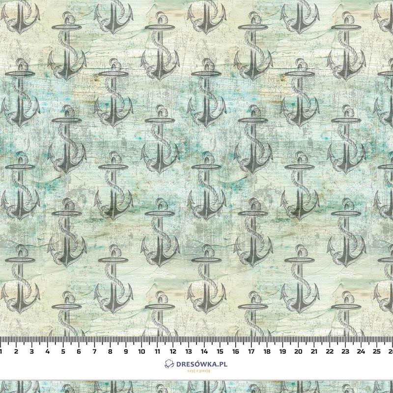 ANCHORS pat. 1 (SEA ABYSS)  - Cotton woven fabric