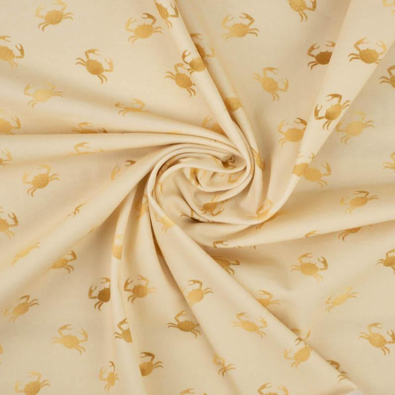 GOLDEN CRABS (GOLDEN OCEAN) / beige - single jersey with elastane 