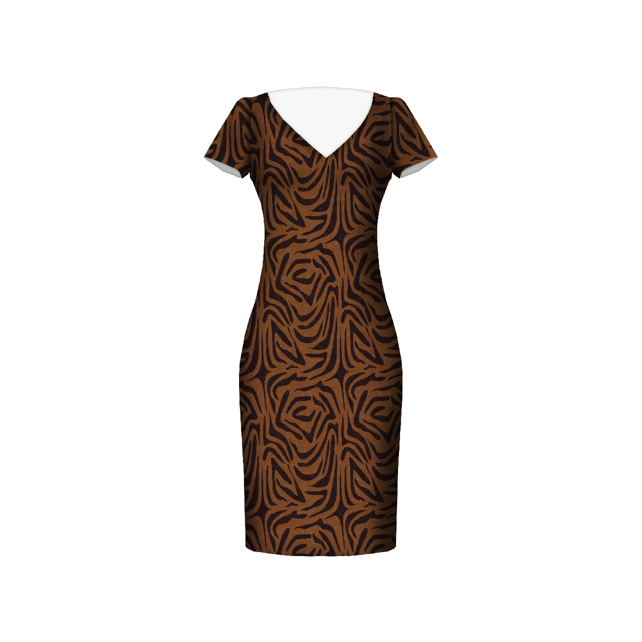 ZEBRA PAT. 2 / brown - dress panel crepe