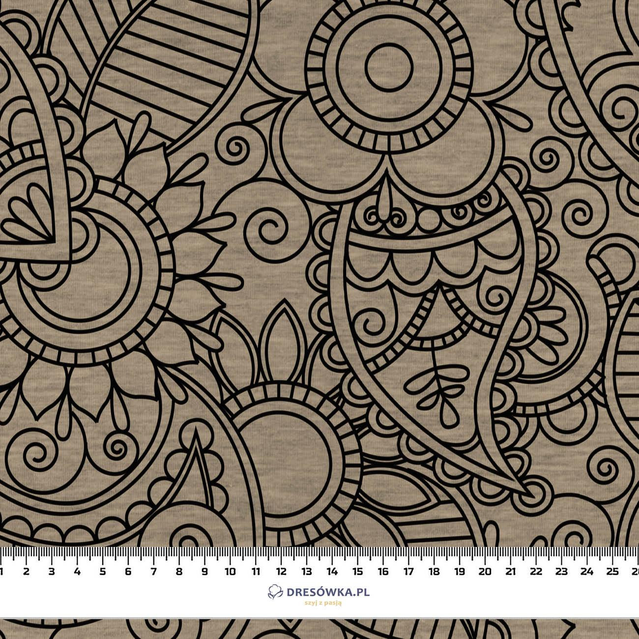 MEHNDI BLACK / melange beige - Linen 100%