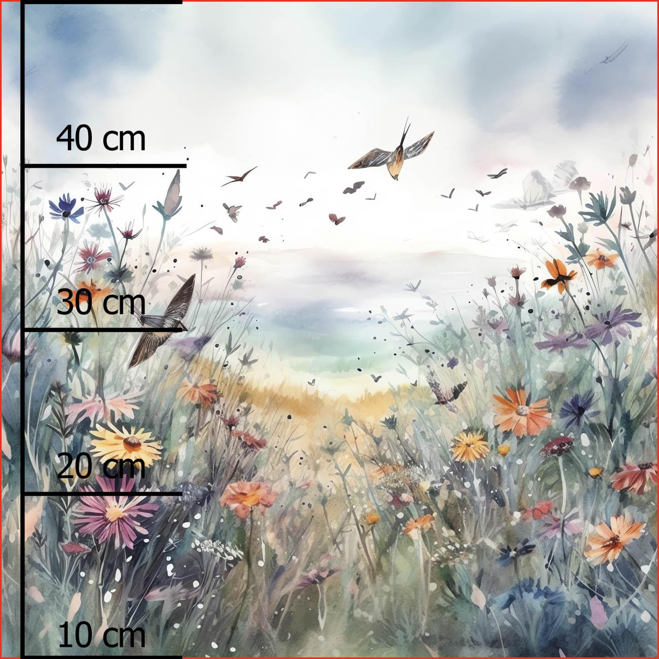 MAGIC MEADOW PAT. 10 - panel (40cm x 40cm) Linen 100%