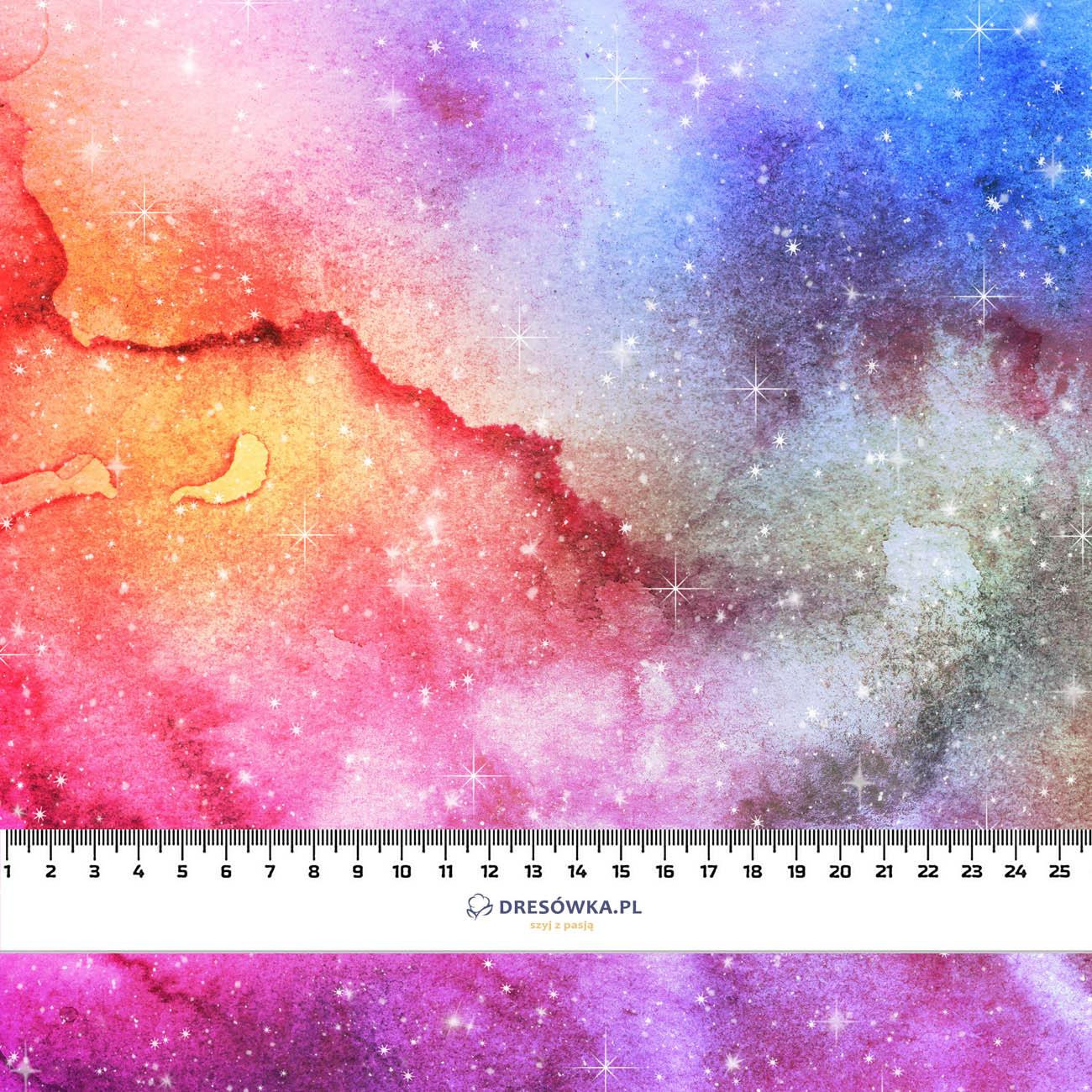 WATERCOLOR GALAXY PAT. 4 - brushed knit fabric with teddy / alpine fleece