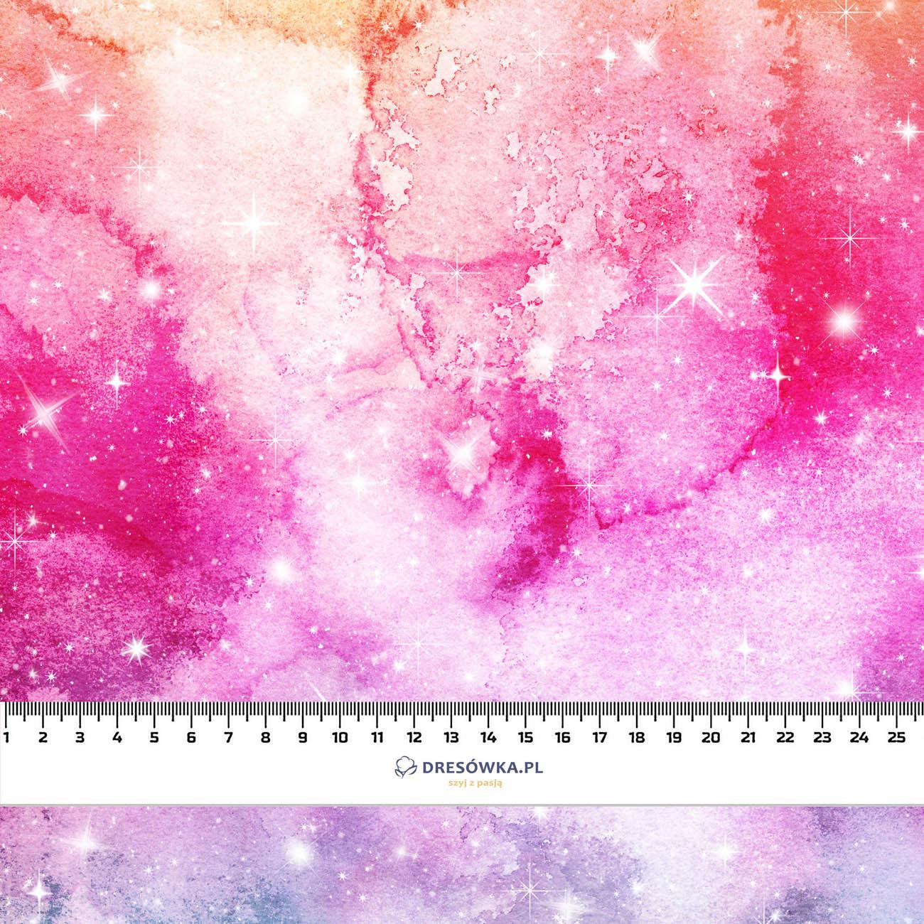 WATERCOLOR GALAXY PAT. 1 - brushed knit fabric with teddy / alpine fleece