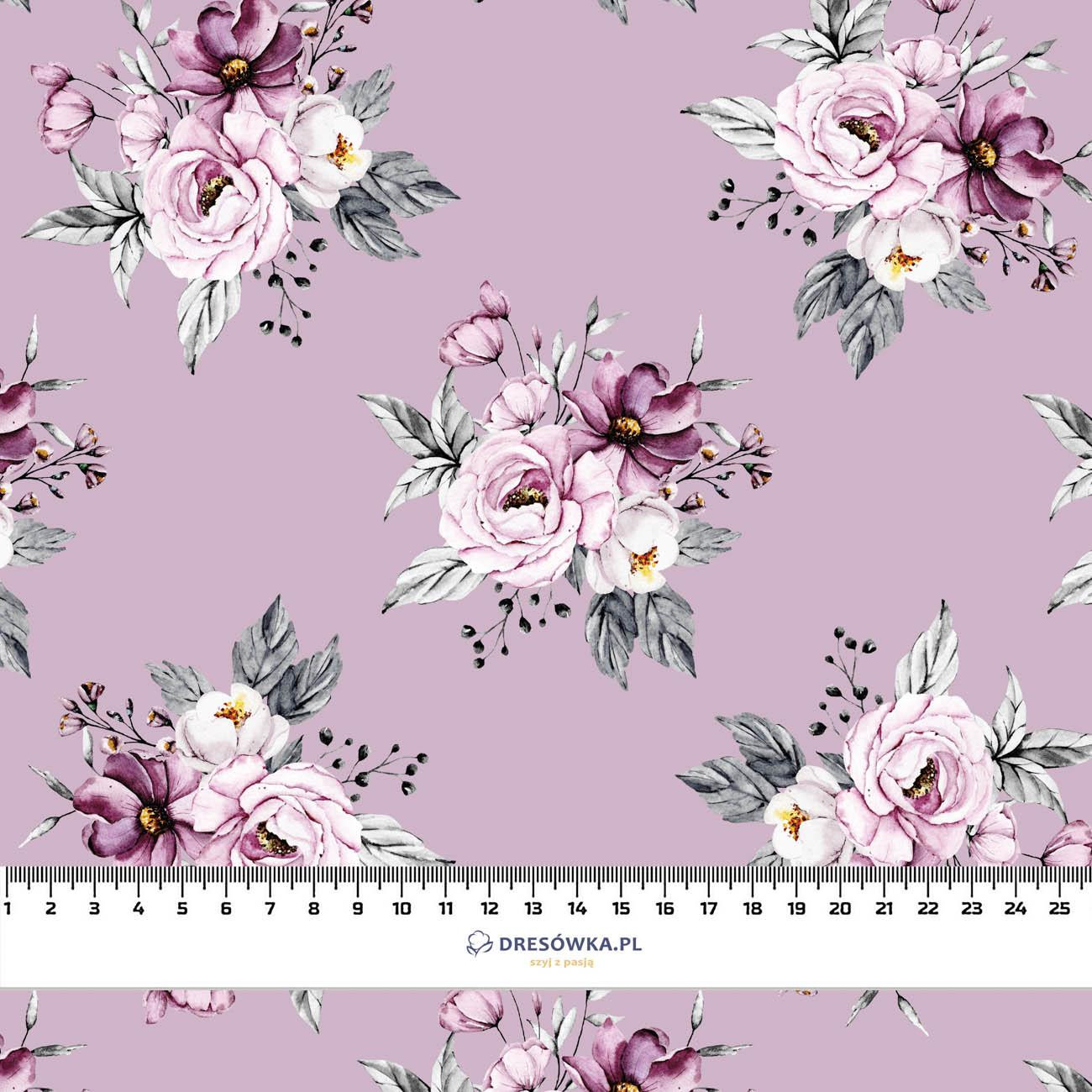 WATERCOLOR BOUQUET Pat. 5 - viscose woven fabric
