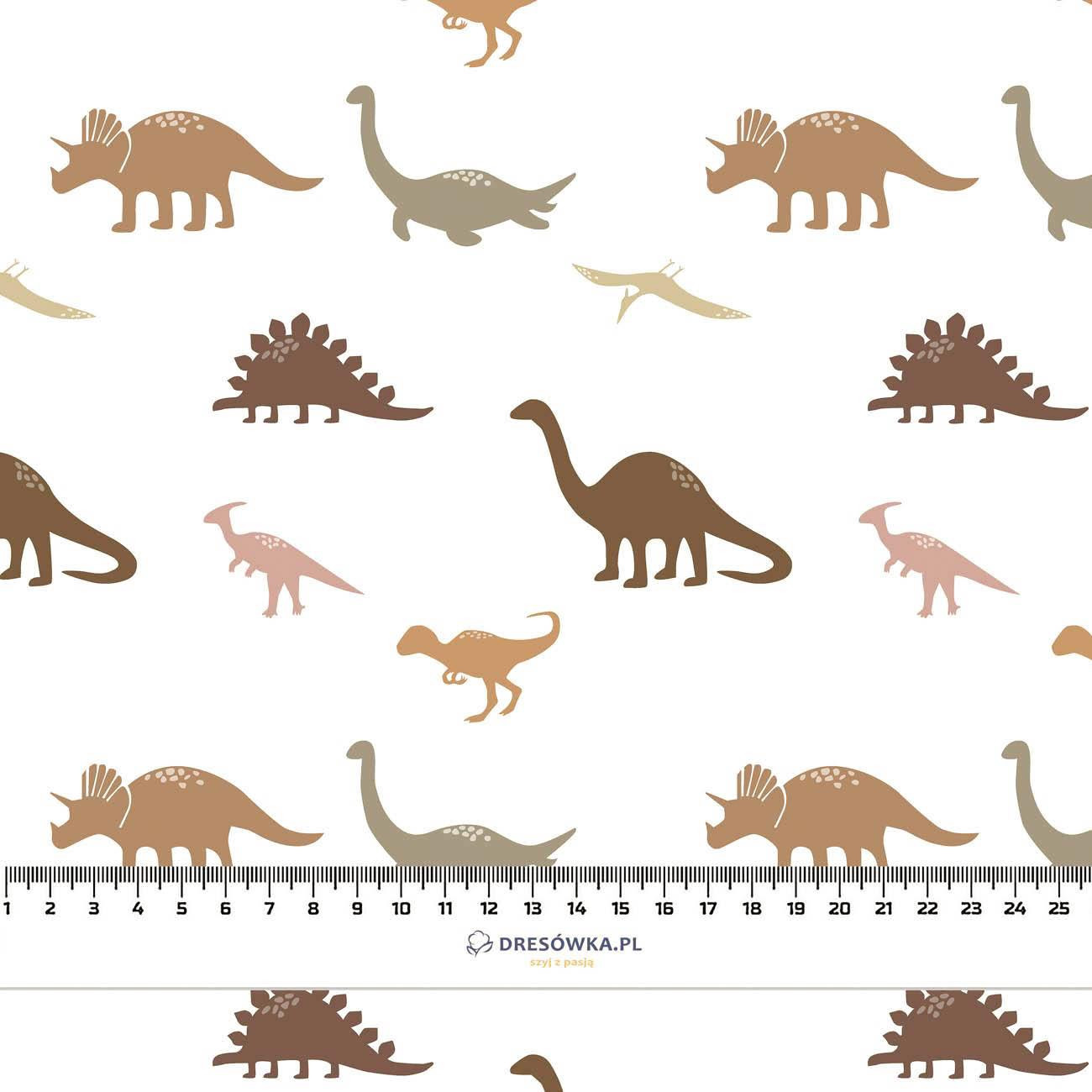 BROWN DINOSAURS PAT. 2 - Linen 100%